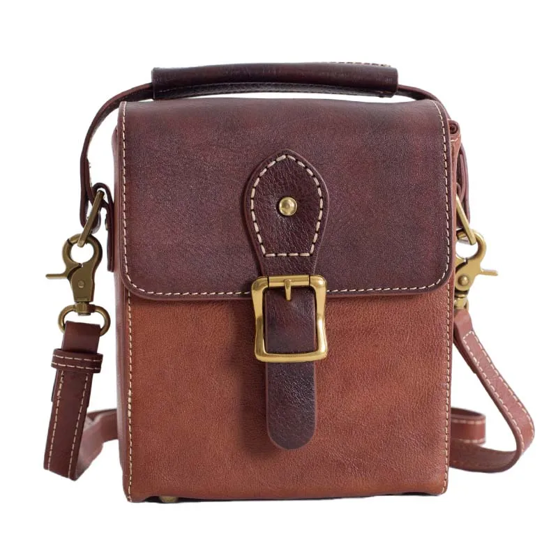 2018 new leather original manual shoulder bag simple retro art genuine leather Messenger bag