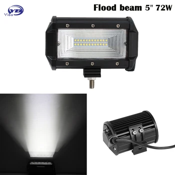 

72W 5.5INCH Waterproof IP67 Work Light LED Light Bars Flood Beam for Work Driving Offroad Boat Car Tractor Truck 12v 24v