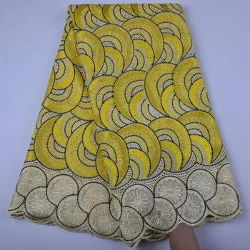 

Latest Design Embroidered Swiss Cotton Voile Net Lace With Stones For Dress High Quality Swiss Voile Lace With Rhinestones 1333B