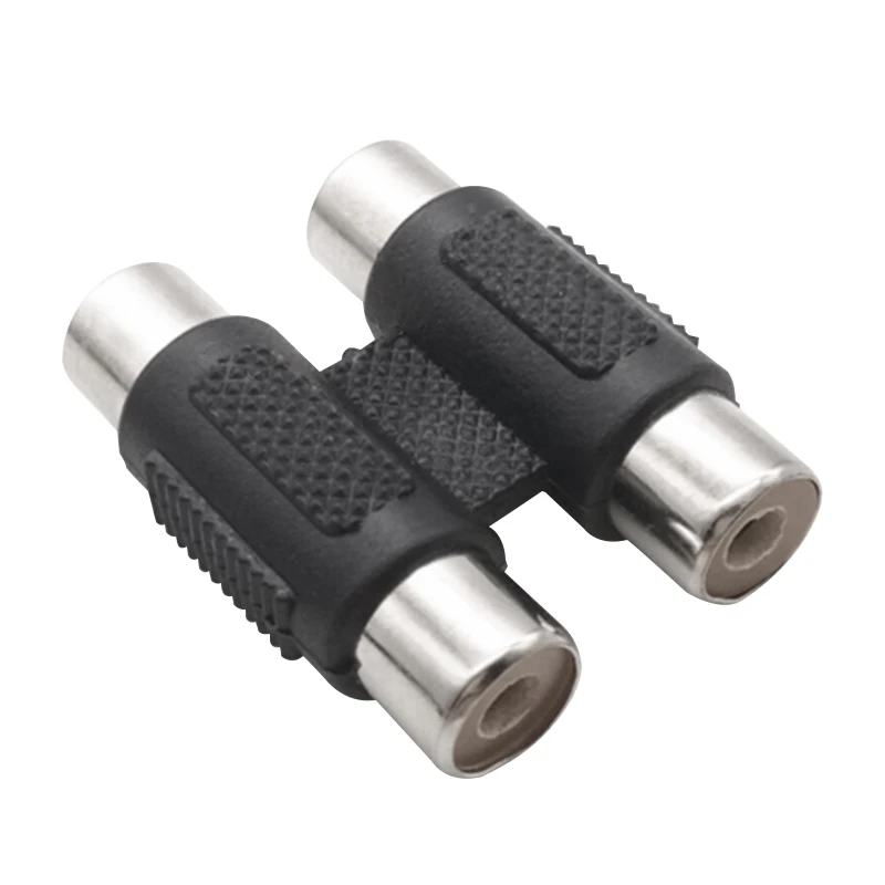 

10pcs/pack Dual 2 RCA Coupler Video Connecter Plug Socket 2 RCA Female To Female Coupler Audio Connector Adapter