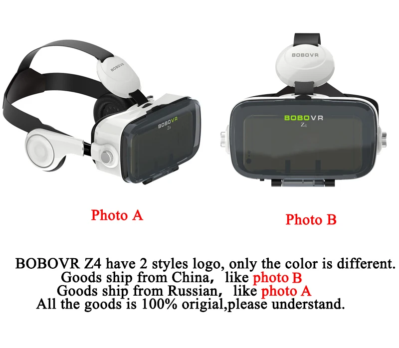Helmet Virtual Reality VR Glasses Headset Stereo Box BOBO VR for 4-6' Mobile Phone Sadoun.com