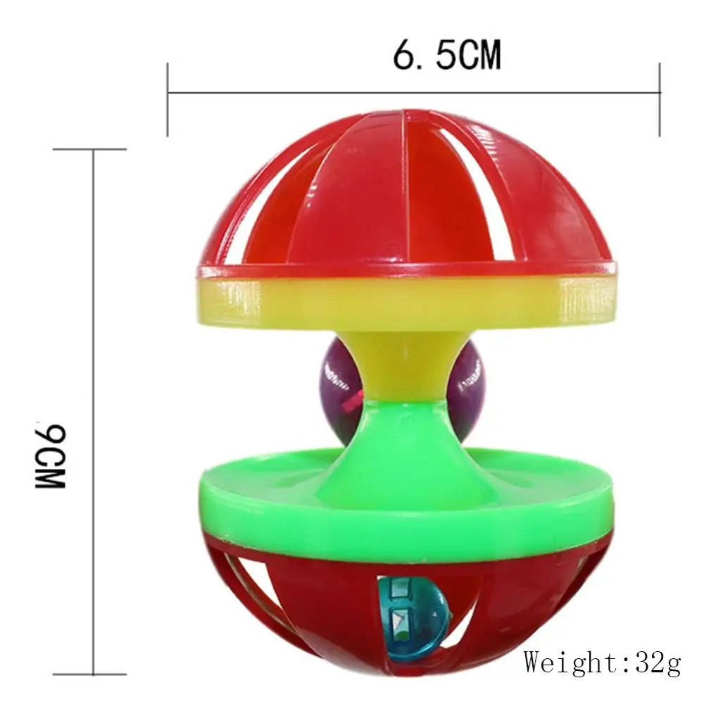 

New Cat Toy Rolling Bell Plastic Toy Interactive Training Rotating Ball Combination Pet Toy