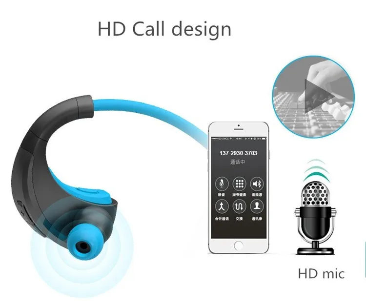 Dacom Armor Bluetooth V4.1 Stereo Headphones IPX5 Waterproof Wireless Outdoor Sports Headset Handsfree Music Earphone With Mic(7)