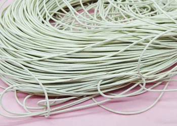 

Free delivery 100 meter high quality 1MM white leather rope