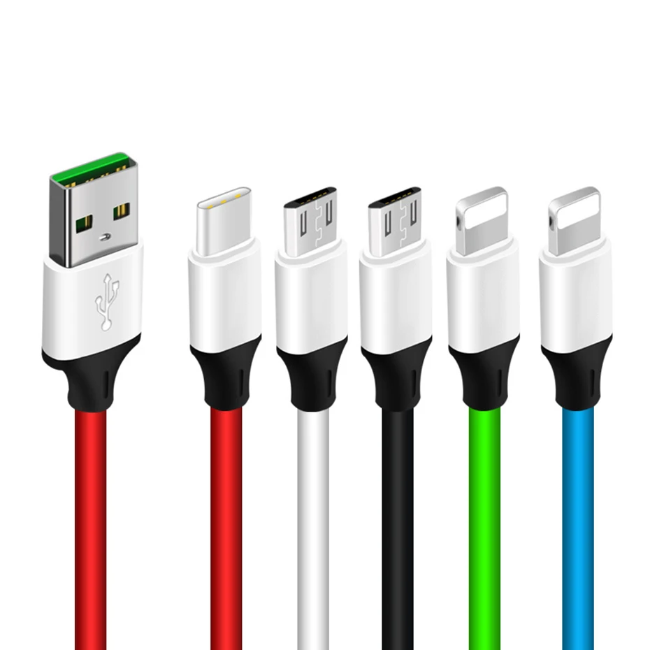 

Phone USB Cable for iPhone X 8 7 6 Plus Fast Charging Cable Micro USB Type C Cable for Samsung Galaxy S9 S8 One Plus 6 5t