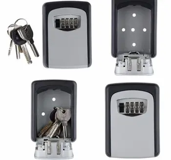

Free Shipping Wall Hanging Outdoor Storage Box Organizer Security Keyed Door Lock with 4 Digit Combination Password