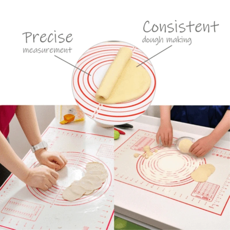 Non Stick Silicone Baking Mat Non-slip Kneading Pad Pastry Tools Rolling Dough Kitchen Gadgets Cooking | Дом и сад