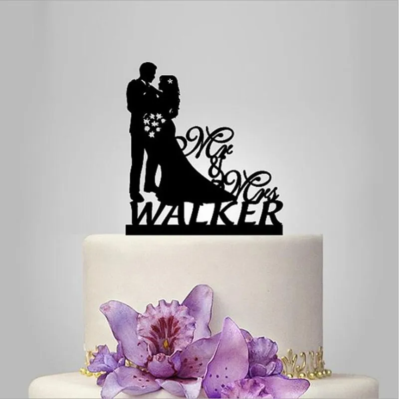 

2017 Real Rushed Personalized Acrylic Happy Wedding Wedding Cake Topper/wedding Stand/wedding Decoration /Custom Topper