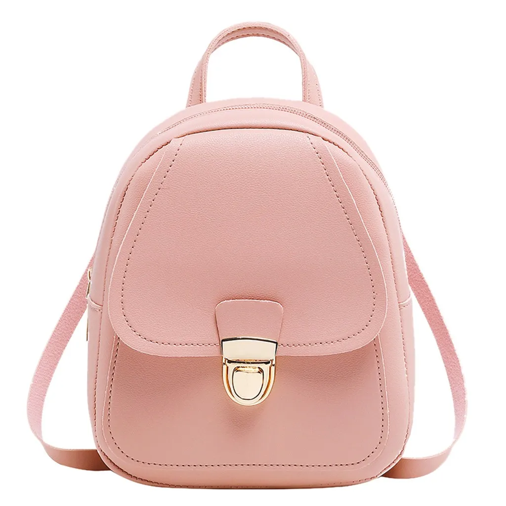 

Maison Fabre Fashion Girl PU Headphone Hole Backpack Solid Zipper Slung Student Shoulder Bags Big capacity flap Purse Satchels