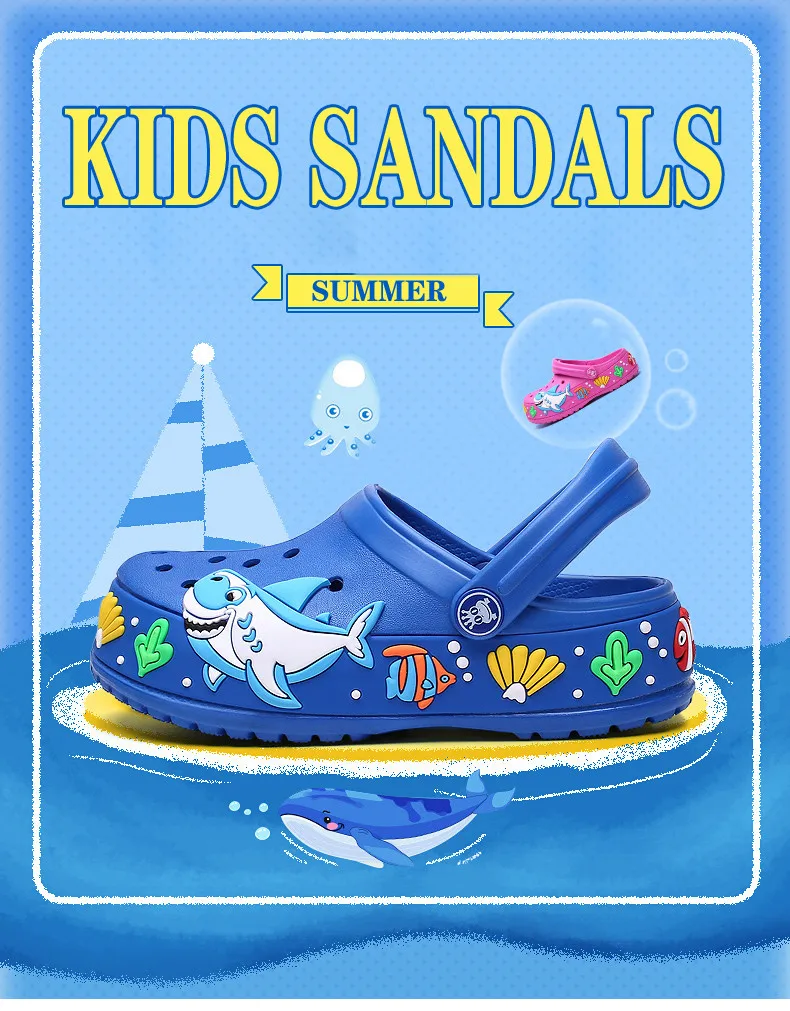 2017 New fashion children garden shoes children cartoon sandal babies summer slippers high quality kids garden children sandals (1)