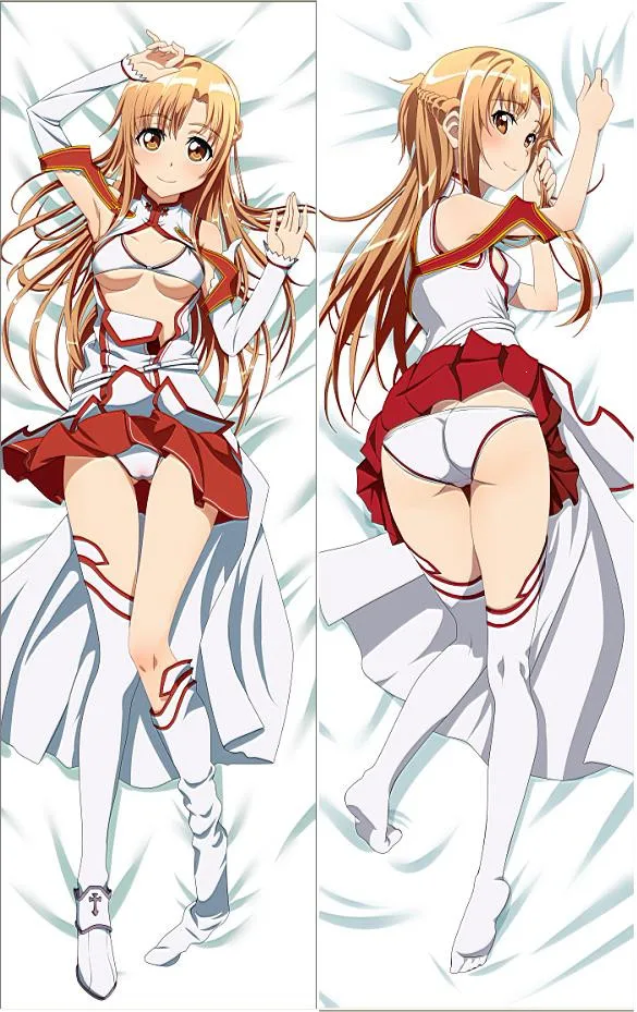 Japan Anime Henta0i Cute Anime Sword Art Online SAO Asuna Sexy Pillow Case Cover Hugging Body