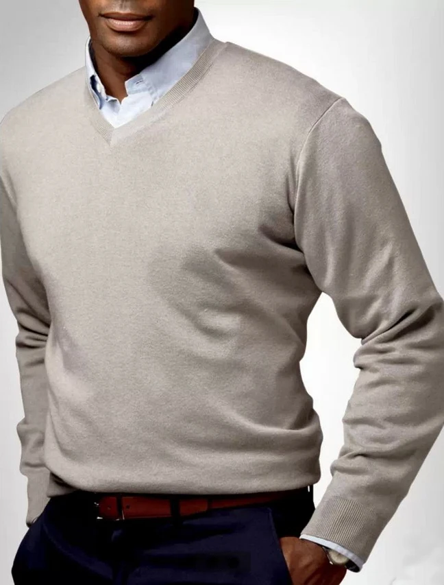 Free mail delivery The latest men's wool cashmere sweater wool v neck