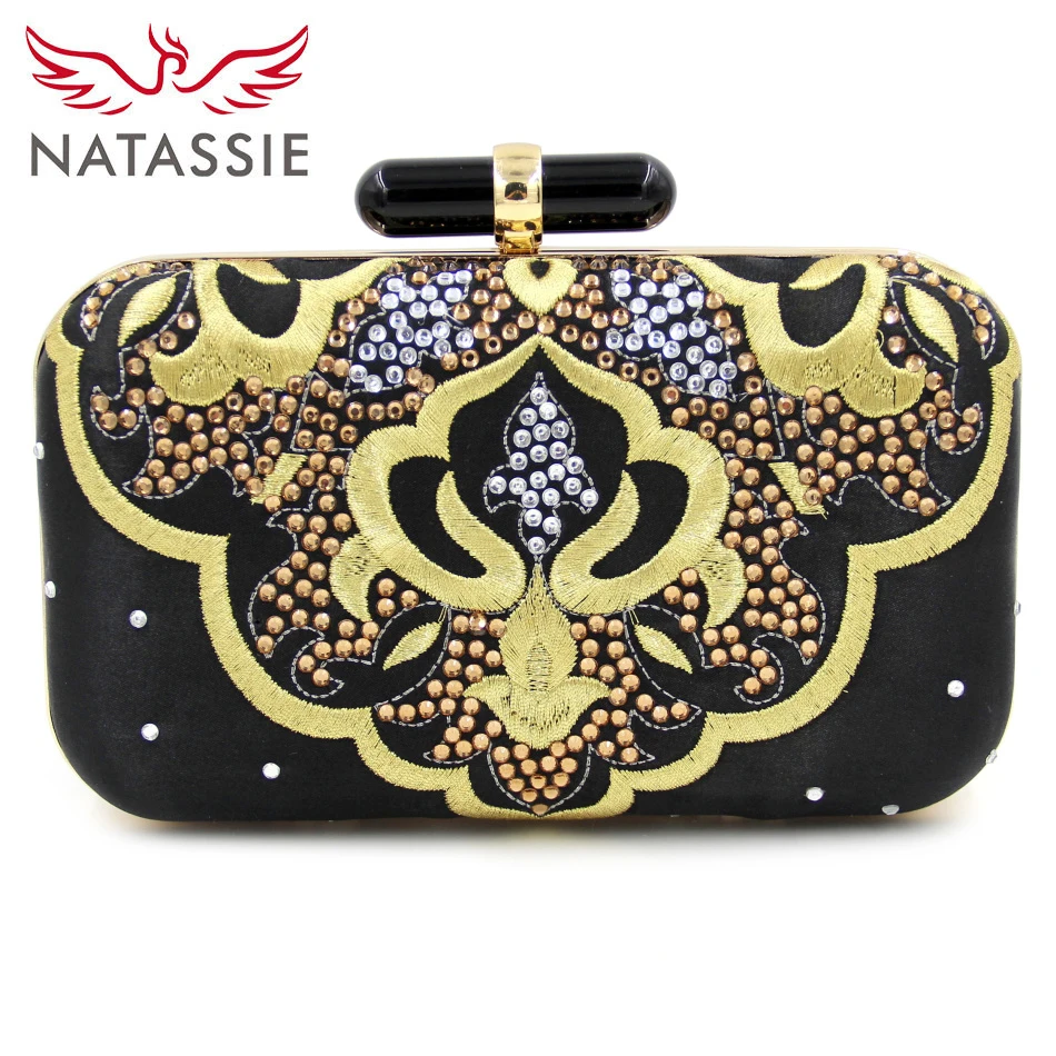 NATASSIE Women Bag Ladies Gold Clutch Purses Women Evening Clutches