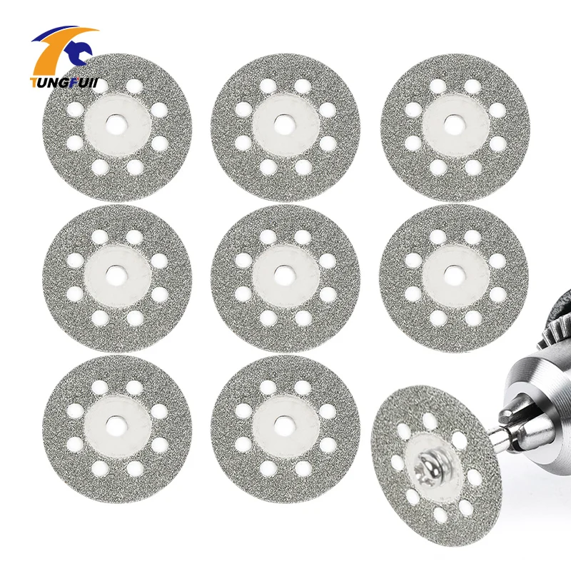 Tungfull 5x 22mm Dremel Accessories Diamond Discs Metalworking Circular Saw Cutting Disc For Engrav