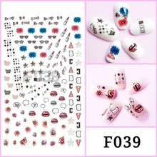 

10 Sheet Japanese Style 3D Nail Sticker Manual DIY Flowers Series Waterproof Paper Nail Art Decal Girl Fingernail Decoration