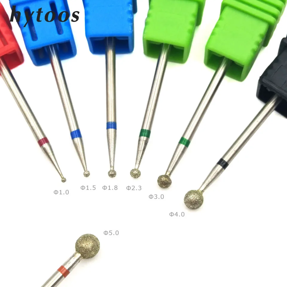 Buy HYTOOS 6 Size Ball Diamond Nail Drill Bit Rotary