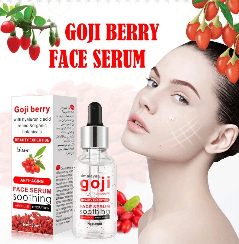 30ML GOJI Hyaluronic Acid Facial serum Moisturizer Anti aging Whitening Facial Serum Intensive Firming Anti Wrinkle Skin Care