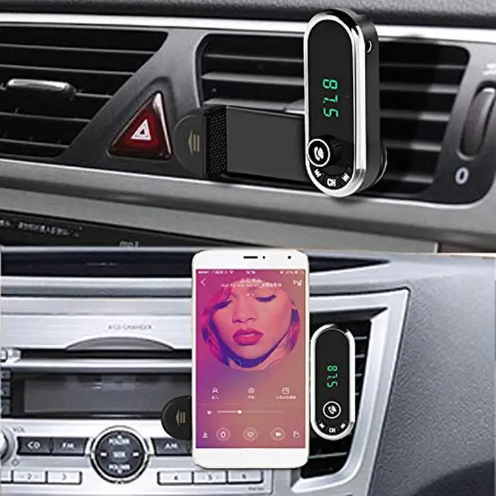 Автомобильный MP3-плеер Набор беспроводной связи по стандарту Bluetooth FM mp3/WMA передатчик Многофункциональность 5 м передатчик кронштейн для передатчика