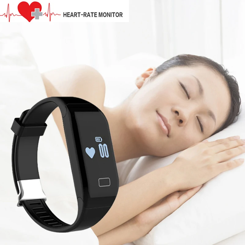 HLTON водонепроницаемый браслет сердечного ритма фитнес измерение сна и калорий отслеживатель Шагомер умный Браслет bluetooth-часы для IOS Android