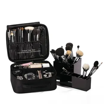 

Femal Fashion Multilayer Professional Makeup Bag Travel Portable Oxford Cosmetic Box Storage Case Ladies Large Capacity Suitcase