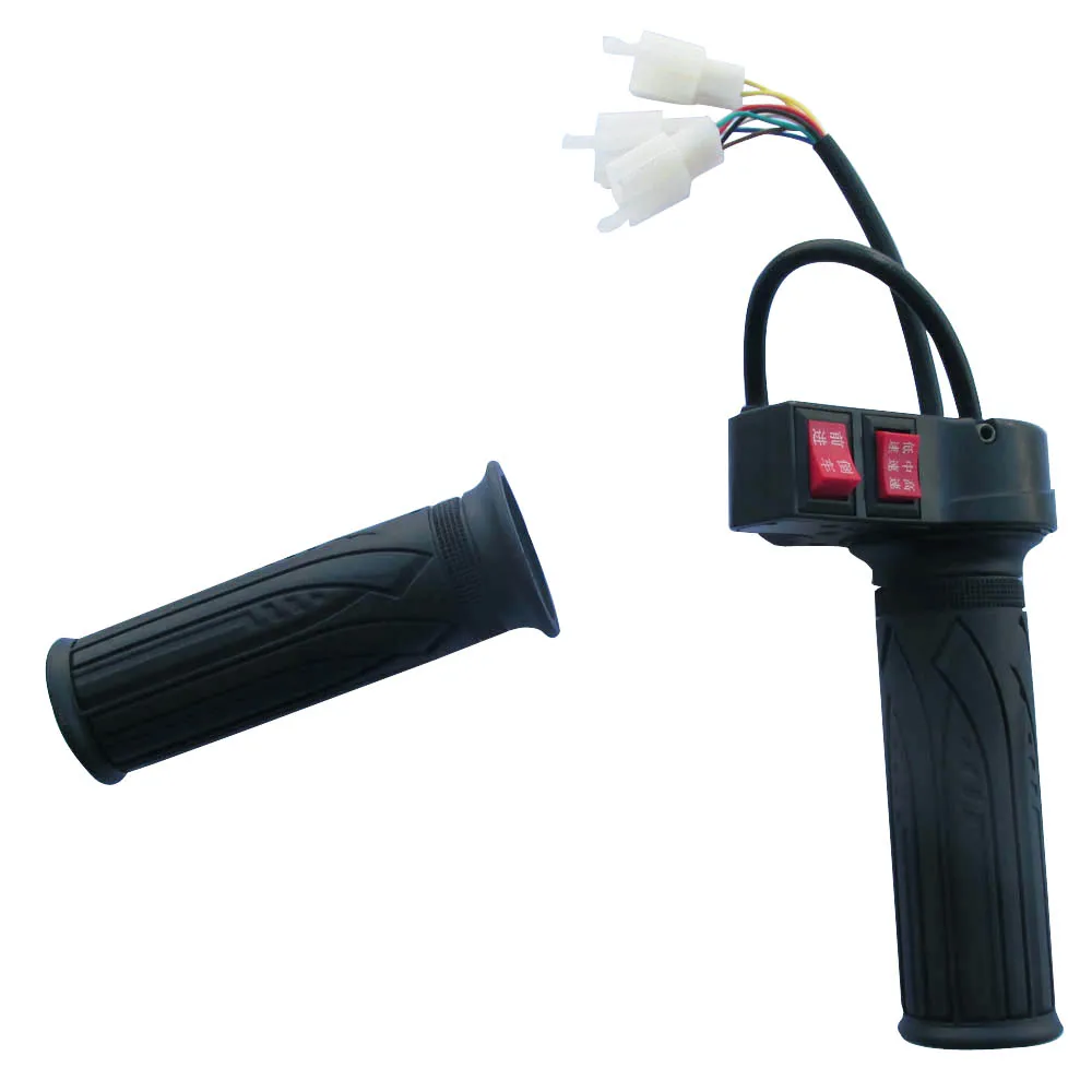 Discount 12-96V throttle with 3-speed line and forward reverse twist Throttle Grip for ebike/electric bike/tricycle 0