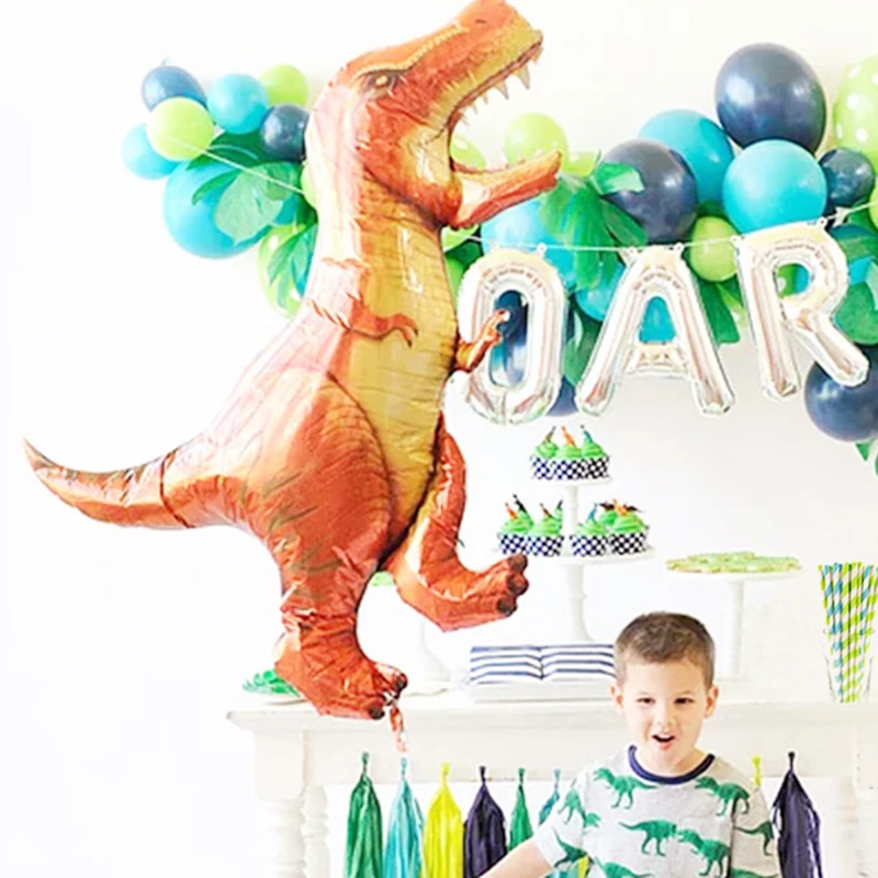 1 шт., гигантский динозавр, фольгированный шар, детский 4D динозавр, день рождения, вечеринка, мир Юрского периода, украшения, баллон для маленьких мальчиков, игрушка в виде животного