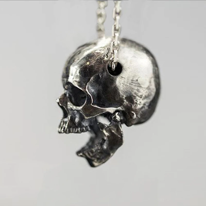 

Skull Men and Women Pendant S925 Silver Original Design Personality EDC DIY Pendant Paracord Knife Lanyards Outdoor Knife Beads