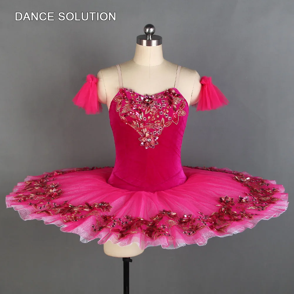 Hot Pink Ballet Dance Pancake Tutu Dress for Girls and Performance Costume Ballerina Dress Pleated Tutus BLL083|Ballet| - AliExpress