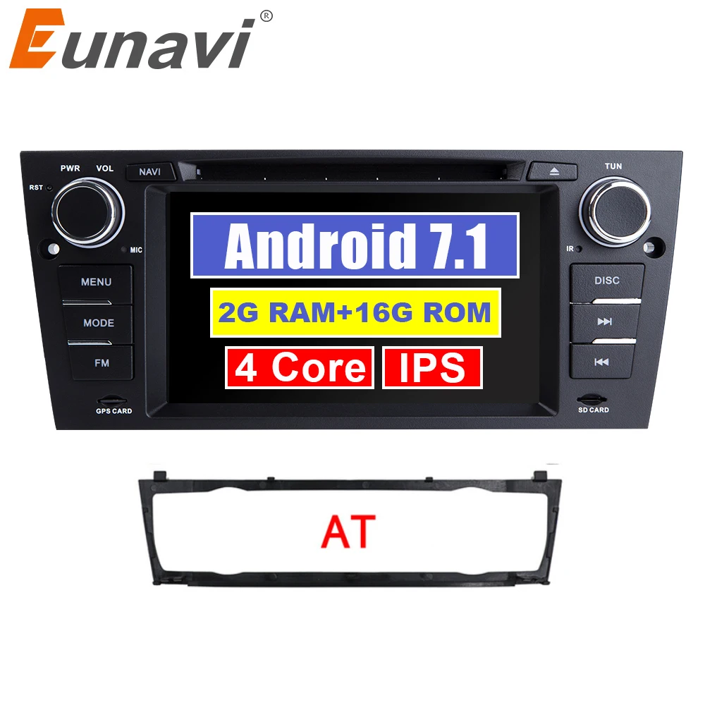

Eunavi 7'' Quad Core 1 Din Android 7.1 Car DVD Player GPS Navigation For 3 Series BMW E90 E91 E92 E93 318 320 325 Head Unit WIFI