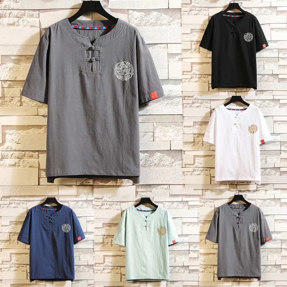 2019 men's vintage embroidery cycling jersey retro comfortable loose casual cycling jersey 2019 pro team short sleeve 40J15 (1)