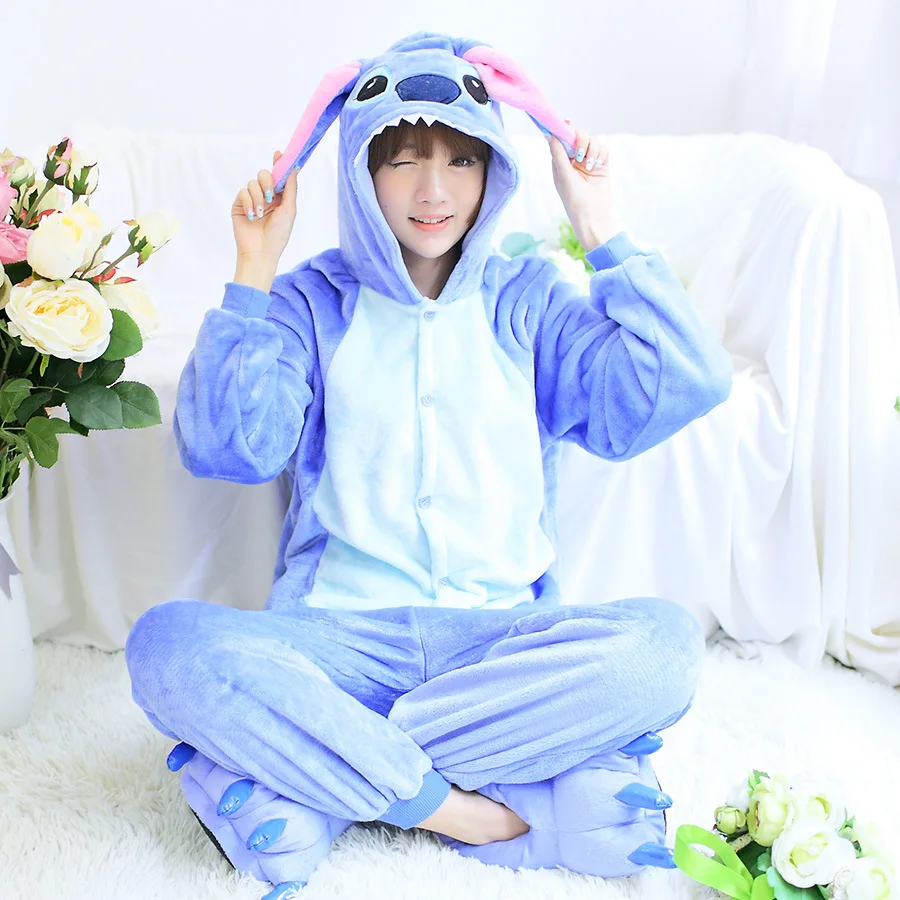 Костюм для сна; пижамы большого размера дома Adulto одежда Пижама Kigurumi Для женщин набор Костюмы для костюмированной вечеринки Для мужчин - Цвет: Blue Tsai