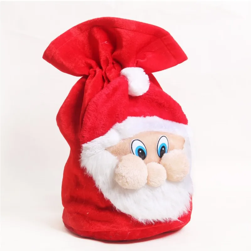 Высокое качество рождественские подарочные сумки Санта Клаус сумки Goodie сумки рюкзак фланелевые рождественские продукты