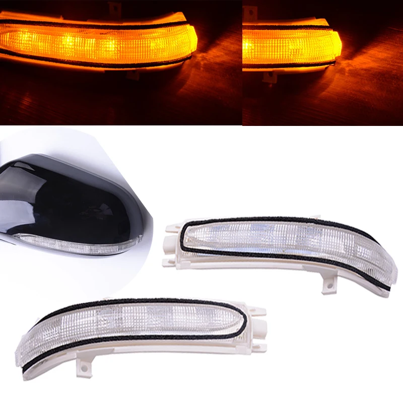CAPQX 2PCS Outside rearview Mirror LED Turn Signal light lamp 34350 SEA