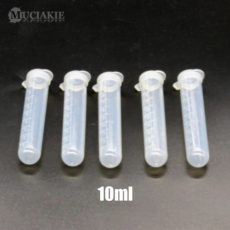 MUCIAKIE 0.2ml 0.5ml 1.5ml 2ml 5ml 10ml Nursery Trays PP Centrifuge Tube with Cover Bottle for Saving Goods 6