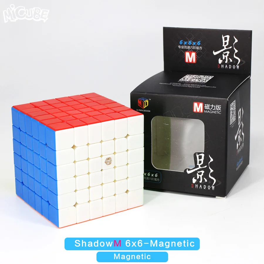 Qiyi Mofangge Магнитный куб Shadow 6x6 Cubo Magico 6x6x6 ShadowM speed профессиональная головоломка обычные магнитные 6x6 магические кубики - Цвет: Magnetic-Stickerless