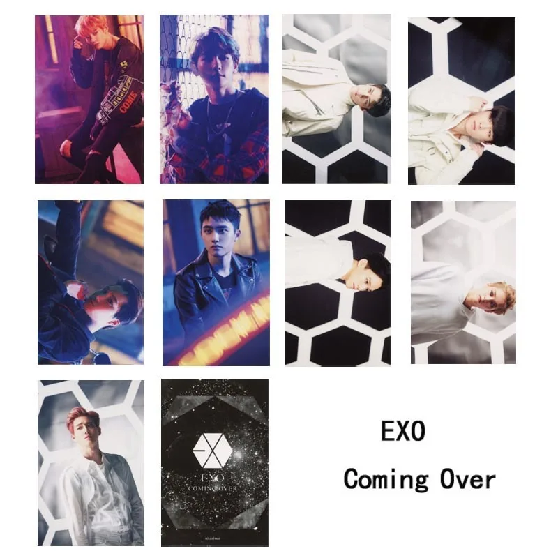 KPOP EXO Япония подходит к альбому фото карта K POP самодельные бумажные карты
