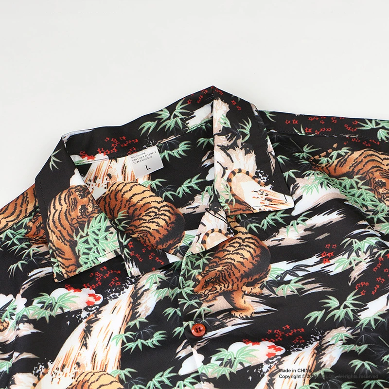 Gersri Мужская гавайская рубашка Новые летние короткий рукав мужской тропический Мужская рубашка навыпуск с ярким рисунком Для мужчин праздничная одежда для отдыха