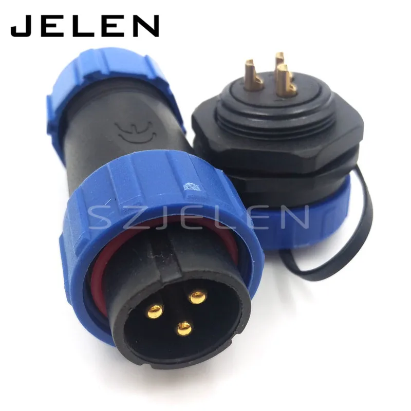 SP2110, waterproof Aviation Connector 3 pin, 30A IP68