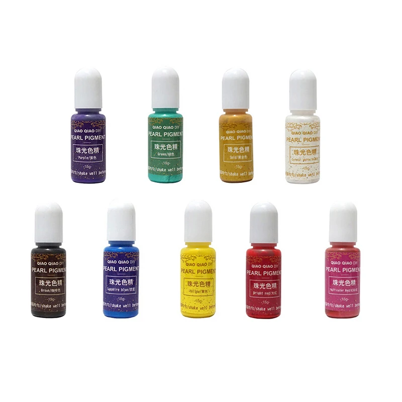 15g UV Resin Pigment Polish Solid Glue 9 Colors Silicone Mold DIY Jewelry Handmade Crafts Accessories