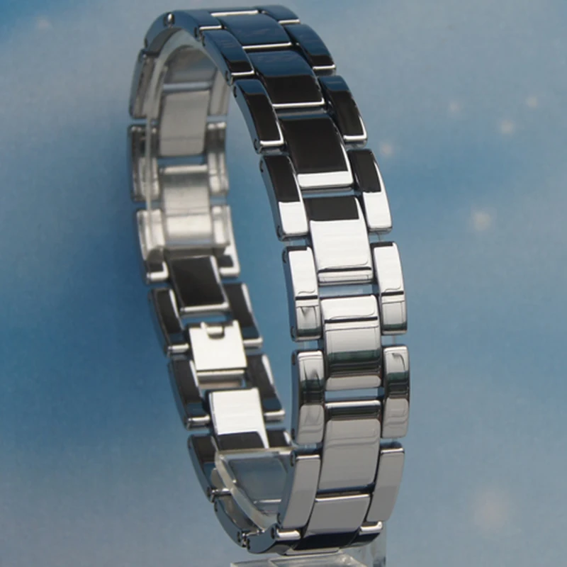 

vary length 16mm width shiny polished heavy hi-tech scratch proof tungsten bracelet