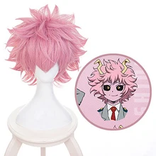 Boku no Hiro Akademia Mina Ashido короткий парик мой герой Academy Ashido Mina розовый косплей парик+ парик шапка