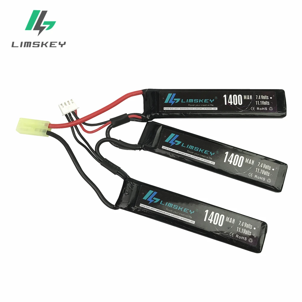 Супер прочный Высокочастотный Разряд Limskey AKKU RC Lipo аккумулятор 11,1 V 1400mAh 25C-60C мини-страйкбольный пистолет Модель Tamiya разъем