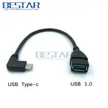 USB 3.1 Type-c usb-c Male Angle to USB 3.0 Mini-USB Micro USB 2.0 Female adapter Data charger connector Cable 20cm 0.2m