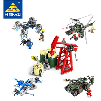 

Military Transport Bricks Blocks 5 PCs with Helicopter and Fighter and Tank Gift Toys for Children Technic Kazi 81019