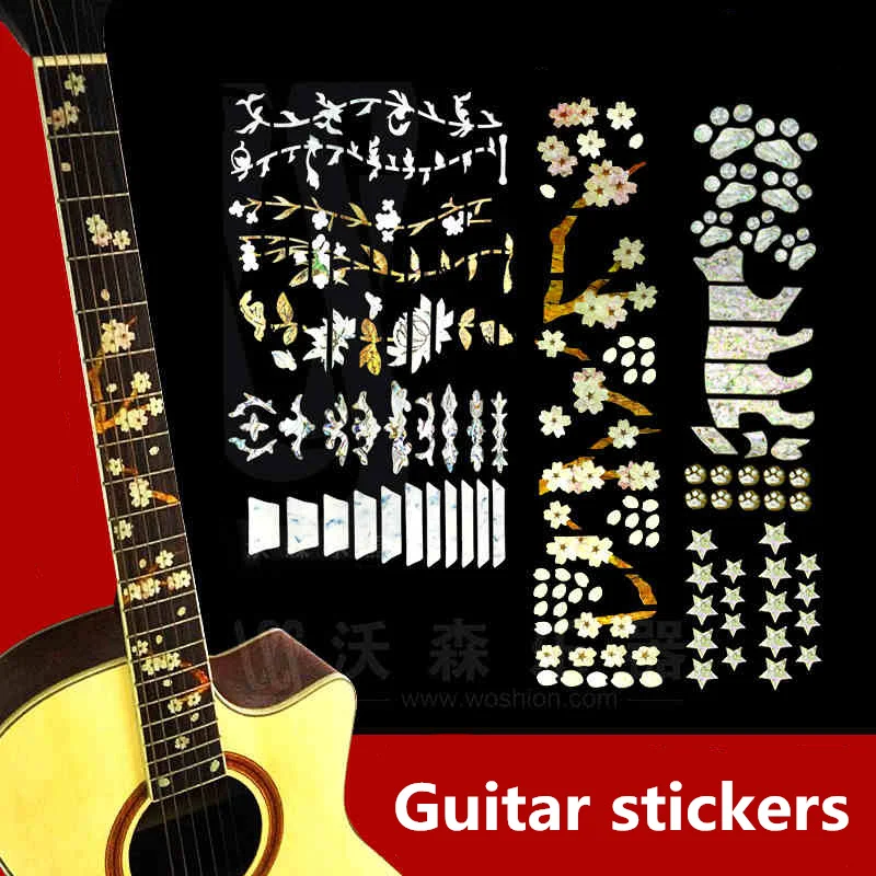Guitarra acústica eléctrica Ukelele Fretboard Note Sticker Fingerboard Scale Guitarra Notation Ukelele Embellish Guitarra partes
