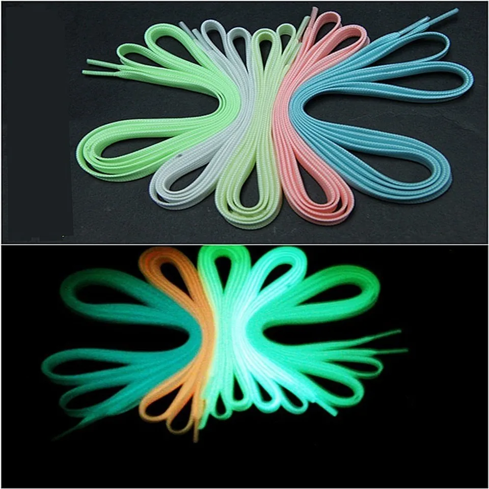 100 cm مضيئة الحذاء حذاء اكسسوارات زينة للرجال النساء الشقق Led الأحذية أعلى أحذية رياضية تضيء أربطة الحذاء