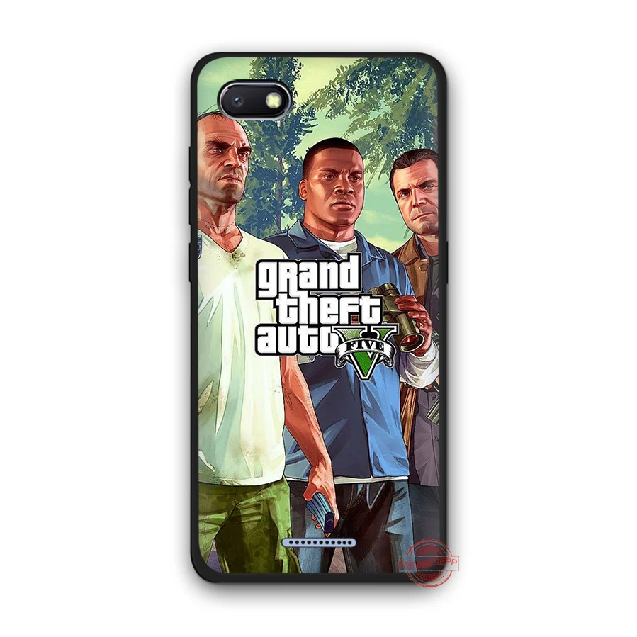 WEBBEDEPP Grand Theft Auto GTA V мягкий чехол для телефона для Redmi Note 8 7 6 5 Pro 4A 5A 6A 4X5 Plus S2 Go чехол s - Цвет: 4