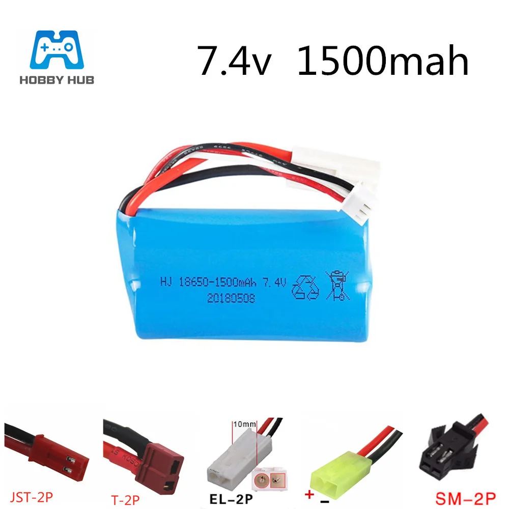 

7.4v 1500mah Lipo battery 15c 18650 for Wltoys 12428 12423 RC helicopter Udi S032 Q1 Tianke Battery 18650 RC boat lipo battery