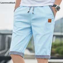 Прямая Летние повседневные льняные Брендовые мужские шорты новые бордшорты дышащии эластичные для талии модные повседневные короткие мужские 4XL 6612