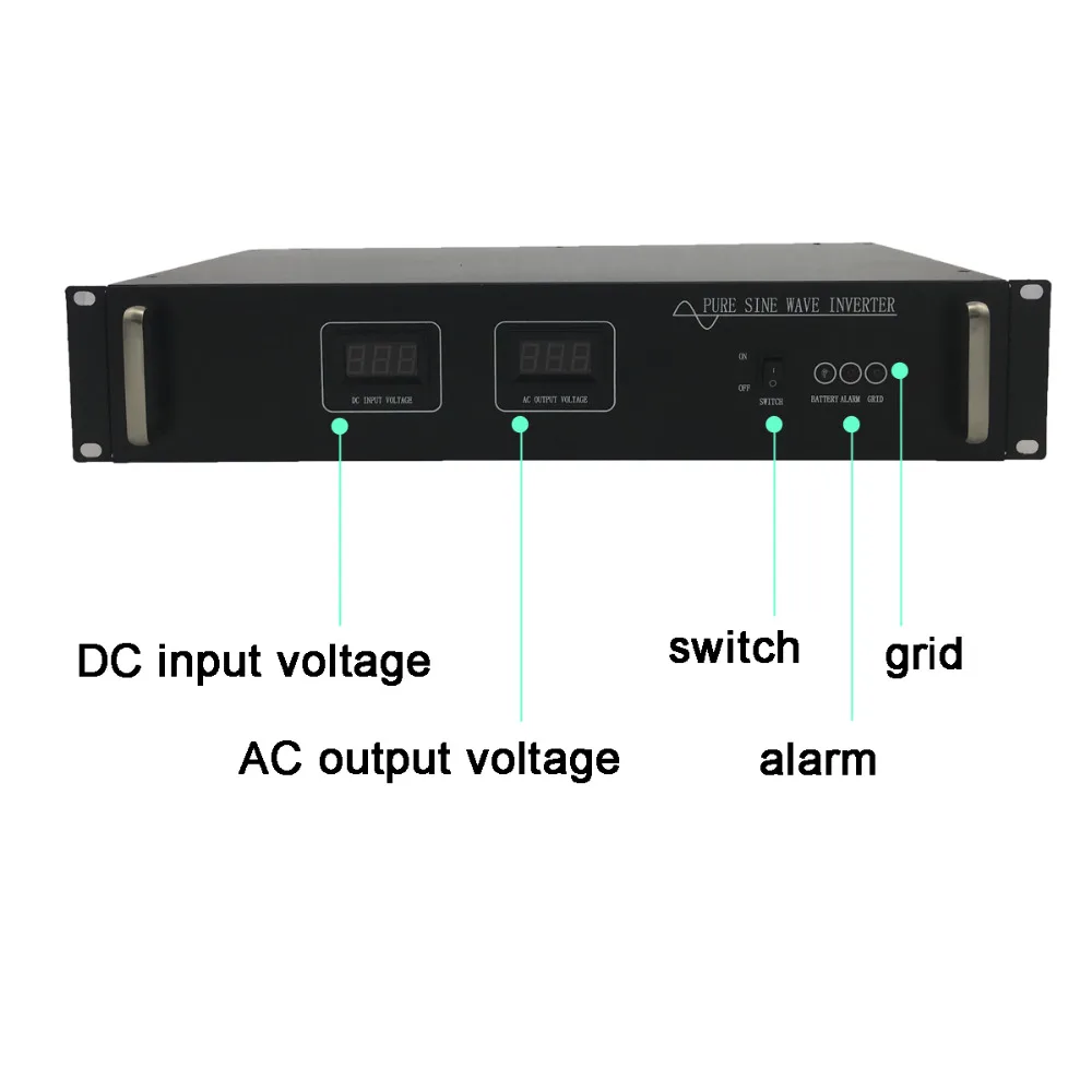 1" Rack Mount Telecom чистая синусоида инверторы 4000VA/4KVA 12 V/24 V/48 V to 120 V/220 V bypass